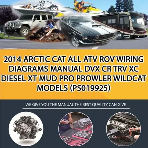 2014 Arctic Cat All Atv Rov Wiring Diagrams Manual Dvx Cr Trv Xc Diesel Xt Mud Pro Prowler Wildcat Models (PS019925)