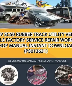 Asv Sc50 Rubber Track Utility Vehicle Factory Service Repair Workshop Manual Instant Download! (PS013631)