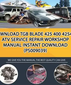 Download Tgb Blade 425 400 425400 Atv Service Repair Workshop Manual Instant Download (PS009039)