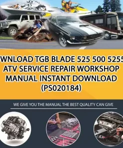 Download Tgb Blade 525 500 525500 Atv Service Repair Workshop Manual Instant Download (PS020184)