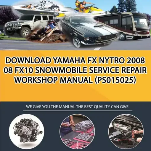Download Yamaha Fx Nytro 2008 08 Fx10 Snowmobile Service Repair Workshop Manual (PS015025)