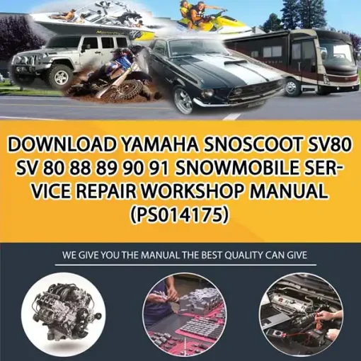 Download Yamaha Snoscoot Sv80 Sv 80 88 89 90 91 Snowmobile Service Repair Workshop Manual (PS014175)