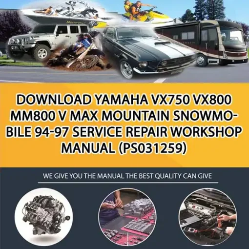 Download Yamaha Vx750 Vx800 Mm800 V Max Mountain Snowmobile 94-97 Service Repair Workshop Manual (PS031259)