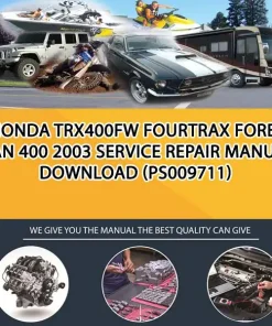 Honda Trx400Fw Fourtrax Foreman 400 2003 Service Repair Manual Download (PS009711)
