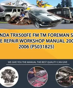 Honda Trx500Fe Fm Tm Foreman Service Repair Workshop Manual 2005-2006 (PS031825)