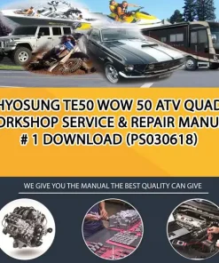Hyosung Te50 Wow 50 Atv Quad Workshop Service & Repair Manual # 1 Download (PS030618)