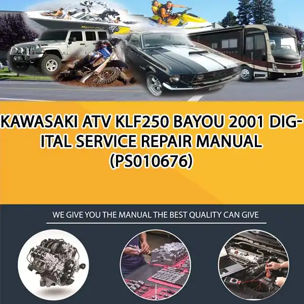 Kawasaki Atv Klf250 Bayou 2001 Digital Service Repair Manual (PS010676)