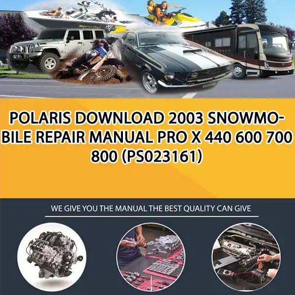 Polaris Download 2003 Snowmobile Repair Manual Pro X 440 600 700 800 (PS023161)