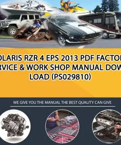 Polaris Rzr 4 Eps 2013 Pdf Factory Service & Work Shop Manual Download (PS029810)
