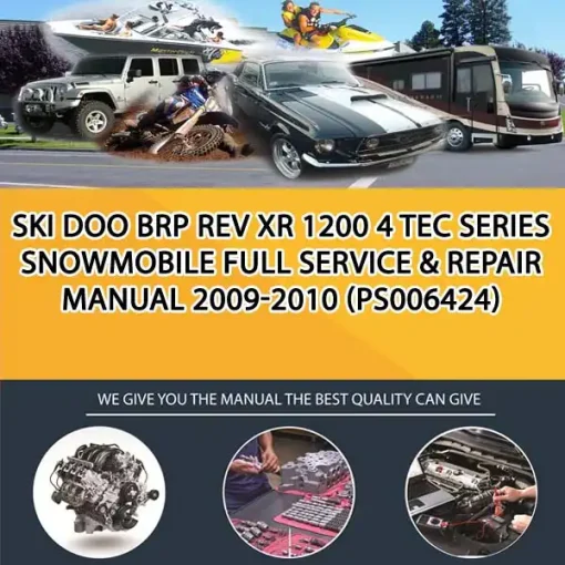 Ski Doo Brp Rev Xr 1200 4 Tec Series Snowmobile Full Service & Repair Manual 2009-2010 (PS006424)