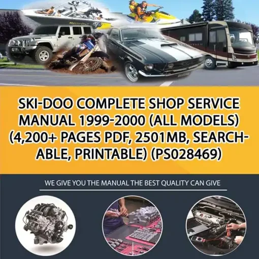 Ski-Doo Complete Shop Service Manual 1999-2000 (All Models) (4,200+ Pages Pdf, 2501Mb, Searchable, Printable) (PS028469)