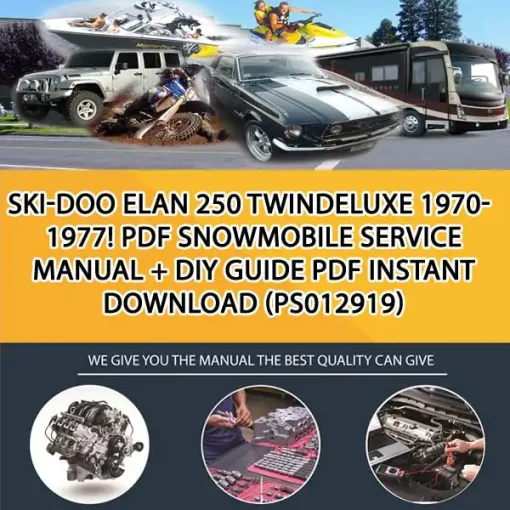 Ski-Doo Elan 250 TwinDeluxe 1970-1977! Pdf Snowmobile Service Manual + Diy Guide Pdf Instant Download (PS012919)