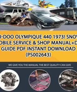 Ski-Doo Olympique 440 1973! Snowmobile Service & Shop Manual+Diy Guide Pdf Instant Download (PS002643)
