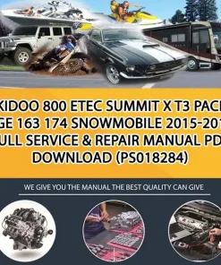 Skidoo 800 Etec Summit X T3 Package 163 174 Snowmobile 2015-2016 Full Service & Repair Manual Pdf Download (PS018284)