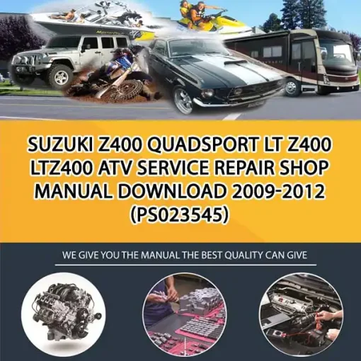 Suzuki Z400 Quadsport Lt Z400 Ltz400 Atv Service Repair Shop Manual Download 2009-2012 (PS023545)
