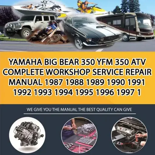 Yamaha Big Bear 350 Yfm 350 Atv Complete Workshop Service Repair Manual 1987 1988 1989 1990 1991 1992 1993 1994 1995 1996 1997 1 (PS003379)