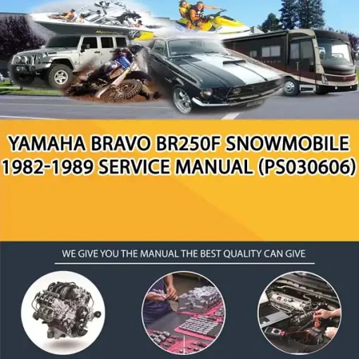 Yamaha Bravo Br250F Snowmobile 1982-1989 Service Manual (PS030606)
