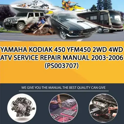 Yamaha Kodiak 450 Yfm450 2Wd 4Wd Atv Service Repair Manual 2003-2006 (PS003707)