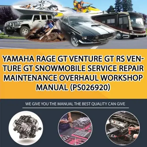 Yamaha Rage Gt Venture Gt Rs Venture Gt Snowmobile Service Repair Maintenance Overhaul Workshop Manual (PS026920)