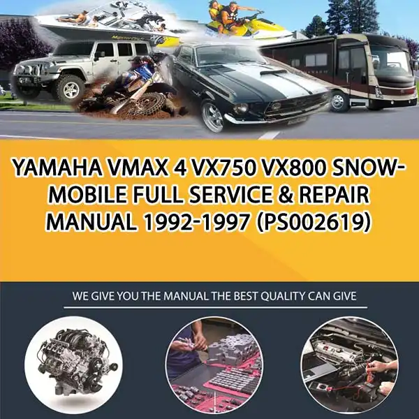 Yamaha Vmax 4 Vx750 Vx800 Snowmobile Full Service & Repair Manual 1992-1997 (PS002619)