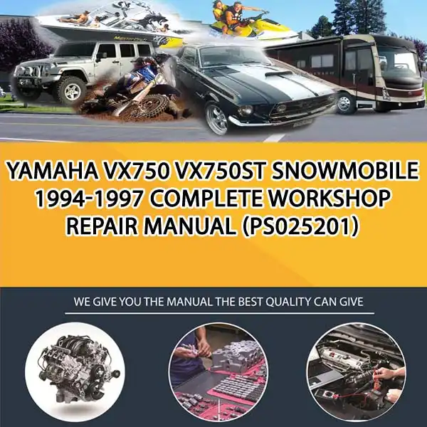 Yamaha Vx750 Vx750St Snowmobile 1994-1997 Complete Workshop Repair Manual (PS025201)