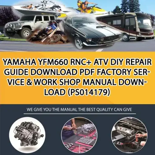 Yamaha Yfm660 RnC+ Atv Diy Repair Guide Download Pdf Factory Service & Work Shop Manual Download (PS014179)