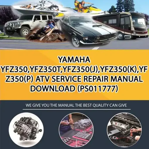 Yamaha Yfz350,Yfz350T,Yfz350(J),Yfz350(K),Yfz350(P) Atv Service Repair Manual Download (PS011777)