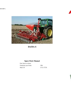 Accord -Kverneland Group DA DA-S Seed Drills 1994 mach ID 27121-27276 Parts Manual Catalog Pdf Download