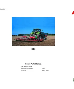 Accord -Kverneland Group DF2 Cultivator mounted Seed Drills 1999 mach ID 40569-41243 Parts Manual Catalog Pdf Download