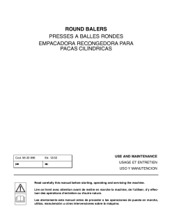 Fendt 2250 Balers Round Operation Maintenance Manual PDF download