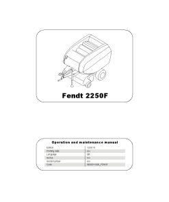 Fendt 2250F Balers Round 2014 Parts Manual Catalog Pdf Download