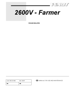 Fendt 2600- Farmer Round Balers 2007 Operation Maintenance Manual PDF download