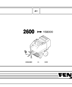 Fendt 2600 From 158000 (3906292m1) Round balers Parts Manual Catalog Pdf Download