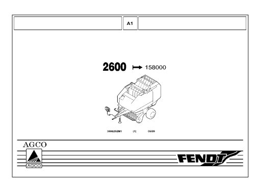 Fendt 2600 From 158000 (3906292m1) Round balers Parts Manual Catalog Pdf Download