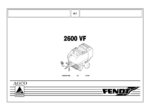 Fendt 2600V Farmer (3906201m2) Round balers Parts Manual Catalog Pdf Download
