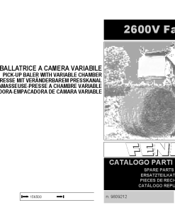 Fendt 2600V Farmer 9809212 Round Balers 2008 Parts Manual Catalog Pdf Download