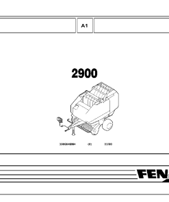 Fendt 2900 (3906046m4) Round Balers Parts Manual Catalog Pdf Download