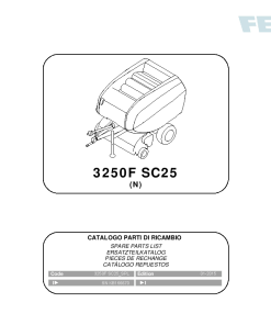 Fendt 3250F SC25 Round baler 2015 Parts Manual Catalog Pdf Download