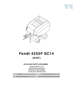 Fendt 4250F SC14 Round Baler 2016 Parts Manual Catalog Pdf Download