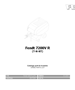 Fendt 7200V R Round Balers 2018 Parts Manual Catalog Pdf Download