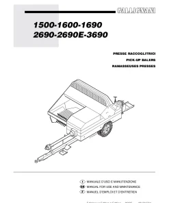 Gallignani 1500-1600-1690-2690(E)-3690 Baler Operation Maintenance Manual PDF download