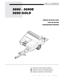 Gallignani 5690 Pick up Balers Operation Maintenance Manual PDF download