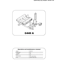 Gallignani G440 A Bale wrapper 2014 Operation Maintenance Manual PDF download