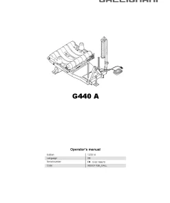 Gallignani G440 A Bale wrapper 2015 Operation Maintenance Manual PDF download