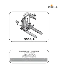 Gallignani G550 A Bale wrapper 2014 Parts Manual Catalog PDF Download