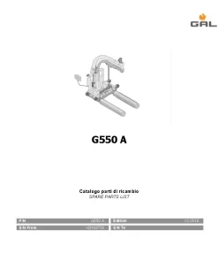 Gallignani G550 A Bale wrapper 2017 Parts Manual Catalog PDF Download