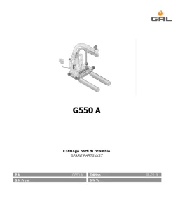 Gallignani G550 A Bale wrapper 2019 Parts Manual Catalog PDF Download