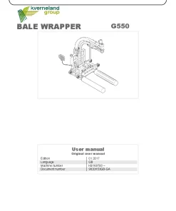Gallignani G550 Bale wrapper 2017 Operation Maintenance Manual PDF download
