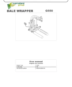Gallignani G550 Bale wrapper 2020 Operation Maintenance Manual PDF download