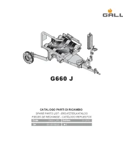 Gallignani G660 J Bale wrapper 2016 Parts Manual Catalog PDF Download
